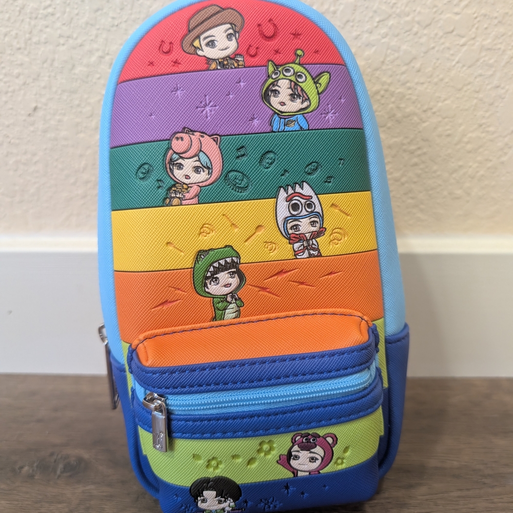 Disney Loungefly, Tiny Tan X Toy Story Backpack with Cartoon Characters